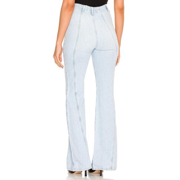 Free People x We The Free Light Indigo Stretch Florence Flare Jeans US 27 - Picture 3 of 8